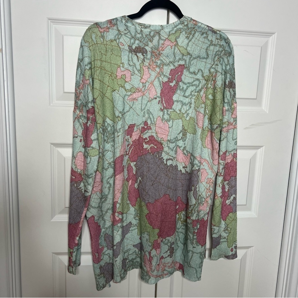 Show Me Your Mumu World Tour Knit Sweater Small Oversized Map Print - Picture 5 of 8